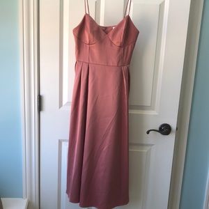 Silk rust rose dress